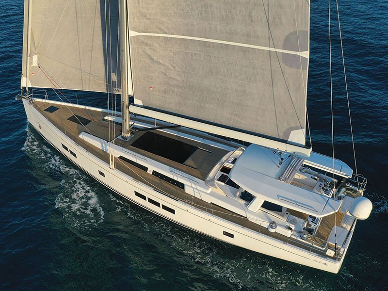 Hanse 675 sailing yacht under sail