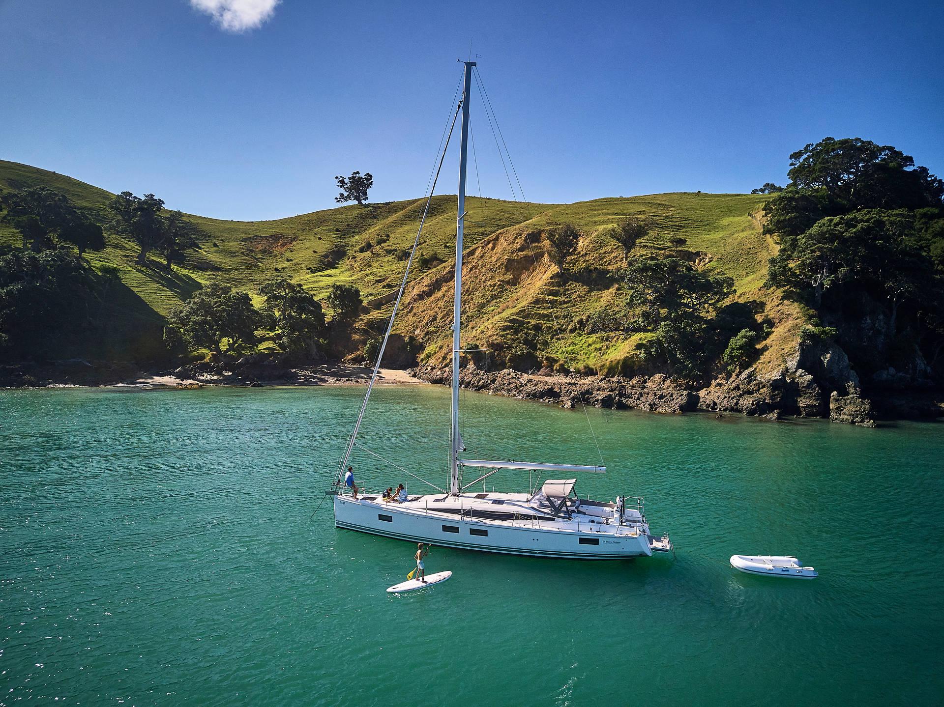 Jeanneau 51 sailing yacht at anchor