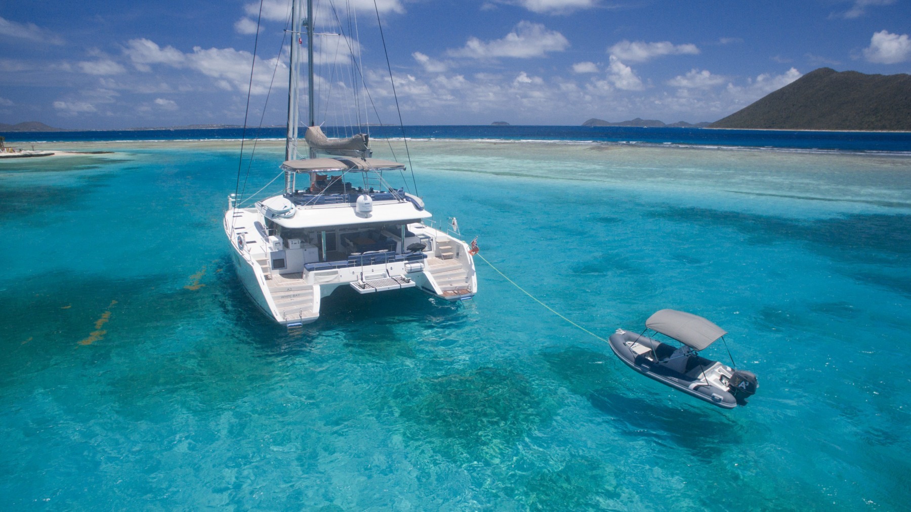 Lagoon 560 catamaran, aft view